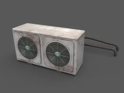 Roof Ac Unit Low Poly Low-poly 3D model