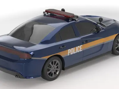 Generic Police Car 01  purchase 3D model