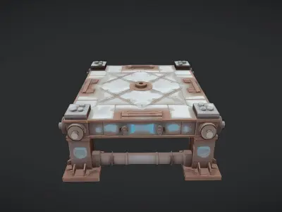 rusty metal industrial platform 3D model
