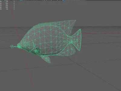 Butterflyfish Low-poly 3D model 2