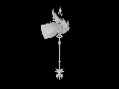 Demon Lord Scepter Low-poly 3D model