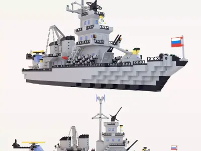 Lego ship 3D model