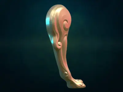Lion Leg paw 3D print model