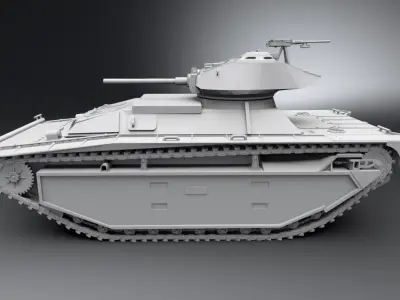 LVT A 1 Chaffee Scale model 3D print model