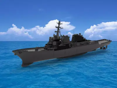 US NAVY destroyer  3D print model
