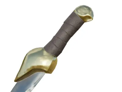 Dagger - PBR ready blender file Low-poly 3D model