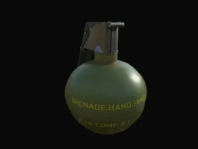 M67 Grenade Low-poly 3D model 3