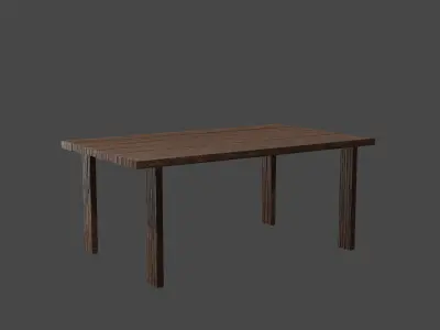 Table Low-poly 3D model 15