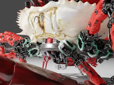Carb-War-Robot-Cyberpunk 3D model