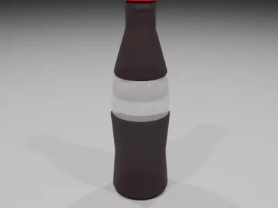 Realistic Glass Soda Bottle 3D Model  Low Poly  Game Ready  3D model