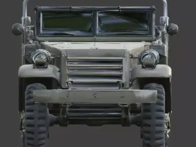 WWII Track Troop Carrier 3D Model Low-poly 3D model