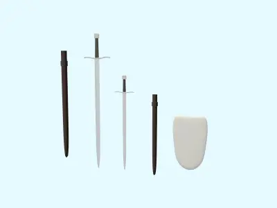 Sword Pack Low-poly 3D model
