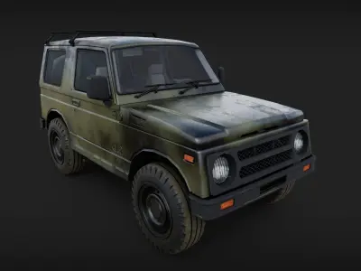 Suzuki Jimmy Military Car Low-poly 3D model