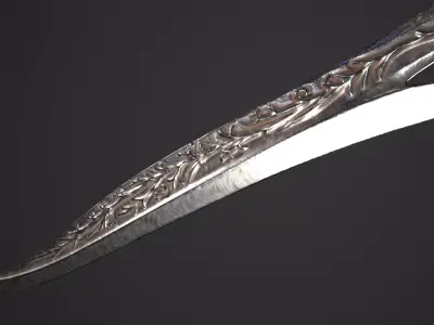 Fantazy Sword Melee Weapon Low-poly 3D model purchase