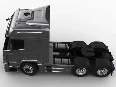 Hyundai Xcient with trailer 3D model