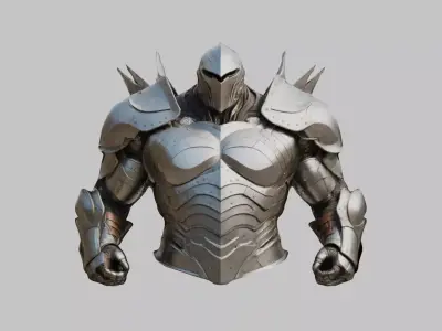 Medieval Armor Spiked Steel Low-poly 3D model