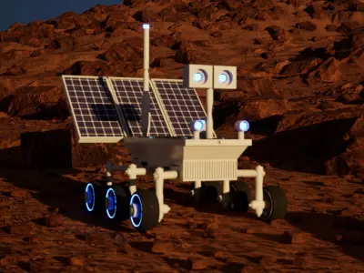 Sci-Fi Rovers Low-poly 3D model