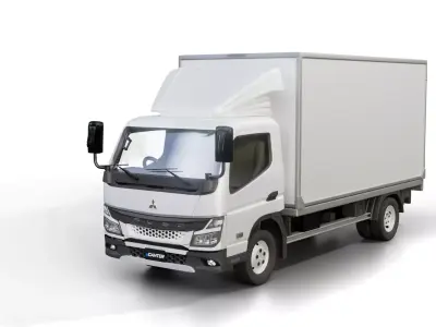 Mitsubishi Fuso Canter e City Box Truck 3D model