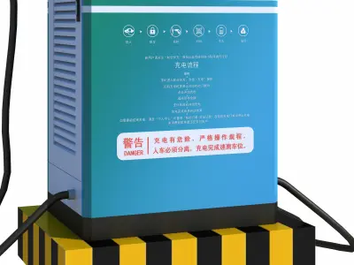 Electric vehicle charging station 3D model by wjjmsn2020