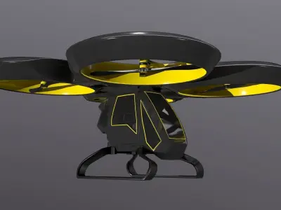 Car Drone Low-poly 3D model