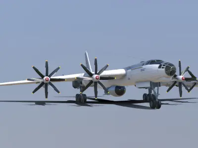 Tupolev Tu-95V Bear A Tsar Bomba 3D model purchase