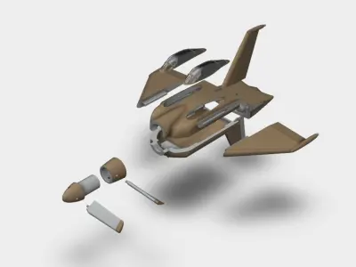Convair fighter jet 3D print model