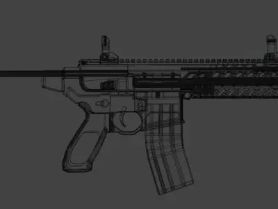SIG MCX Low-poly 3D model