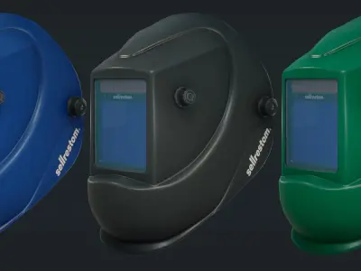 Welding mask 3d model Low-poly Low-poly 3D model