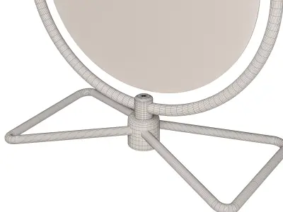 standing mirror and clothing rack set Low-poly 3D model