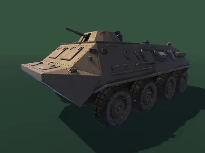 Armoured personnel carrier Low-poly 3D model purchase