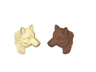 wolf pendant FREE Free 3D print model