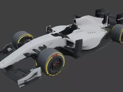 Formula F1 Sport Car Low Poly Low-poly 3D model