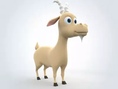 Cartoon Goat 3D model