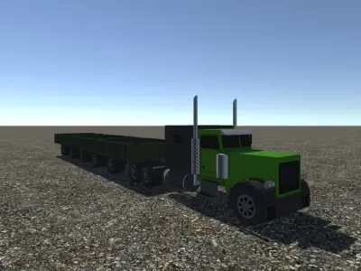 Industrial Long Truck 3 3D model