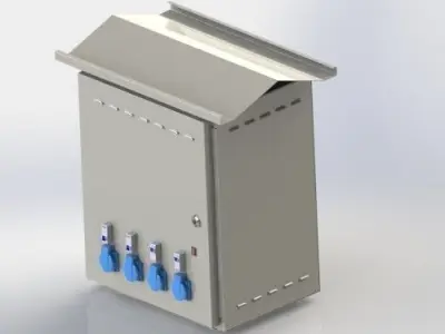 Solar energy electric cabinet Free 3D model