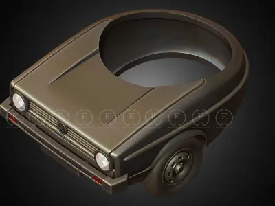 car ring 3D print model
