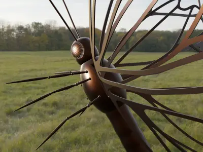 Mechanical butterfly 3D model buy