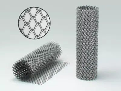Metal Mesh  Low-poly 3D model