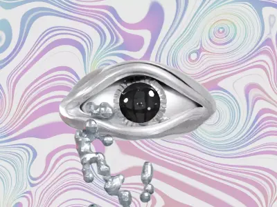 un ojo 3D model