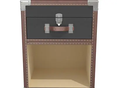 Restoration Hardware   ANTIQUE STEAMER TRUNK NIGHTSTAND 3D model