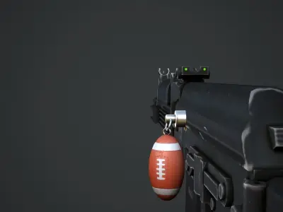 Rugby Ball Weapon Charm - Low Poly Game Ready Low-poly 3D model