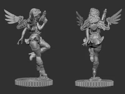 Steampunk Fairy Pinup 3D print model