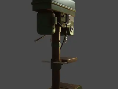 iron working machine Low-poly 3D model