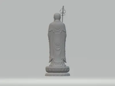 Ksitigarbha Bodhisattva Buddha Statue 3D print model shop