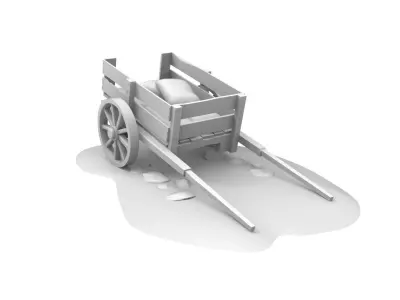 Horse cart 3D model