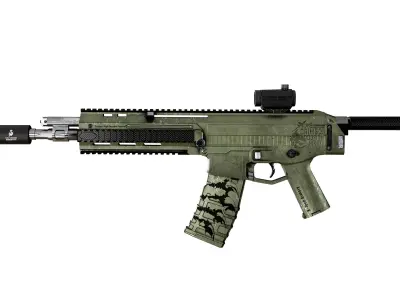 Custom Weapon Model 3d  Free low-poly 3D model