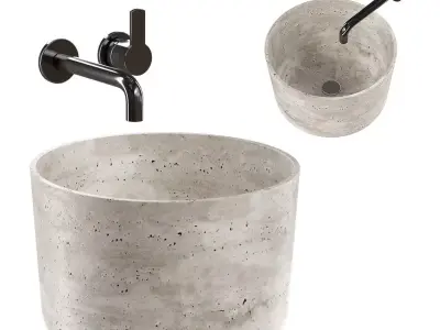 Geminy countertop washbasin 3D model