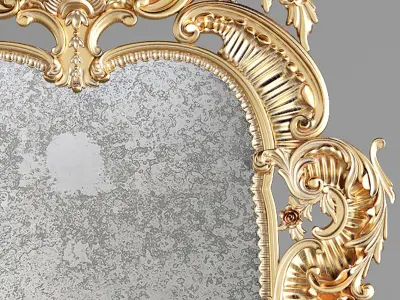 classical big mirror set 3D model