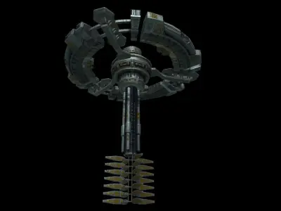 Space Station Low-poly 3D model 2