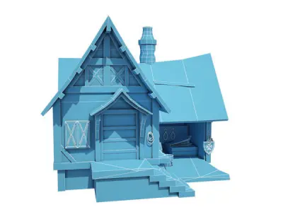 Medieval Building 14 Blacksmith Forge Low-poly 3D model